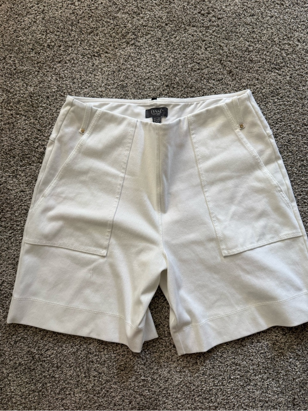 Lysse White Women's Flat Front Casual Shorts